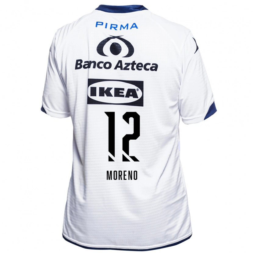 Danxen Kinder Íker Moreno #12 Weiß Schwarz Blau Heimtrikot Trikot 2026/27 T-Shirt
