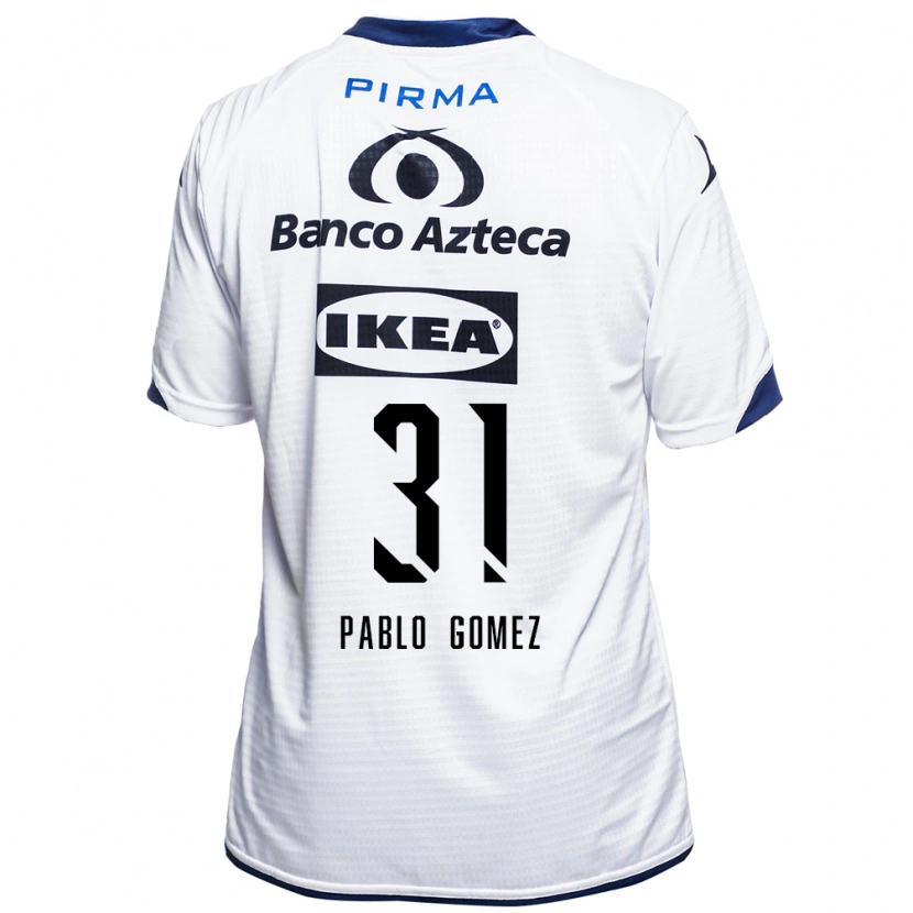 Danxen Kinder Juan Pablo Gómez #31 Weiß Schwarz Blau Heimtrikot Trikot 2026/27 T-Shirt