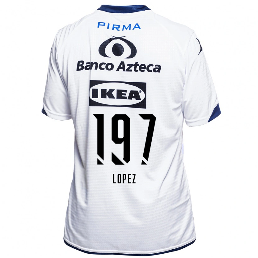 Danxen Kinder Sebastián López #197 Weiß Schwarz Blau Heimtrikot Trikot 2026/27 T-Shirt
