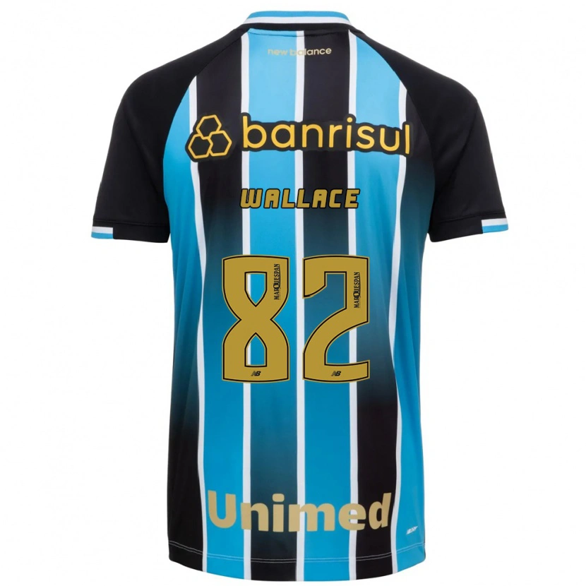 Danxen Kinder Wallace Gomes Da Silva Dos Santos #82 Blau Braun Schwarz Heimtrikot Trikot 2026/27 T-Shirt