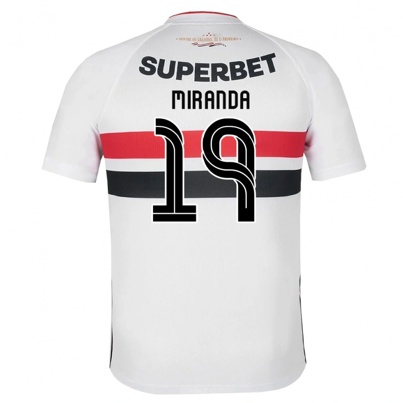 Danxen Kinder Gustavo Miranda #19 Weiß Rot Schwarz Heimtrikot Trikot 2026/27 T-Shirt