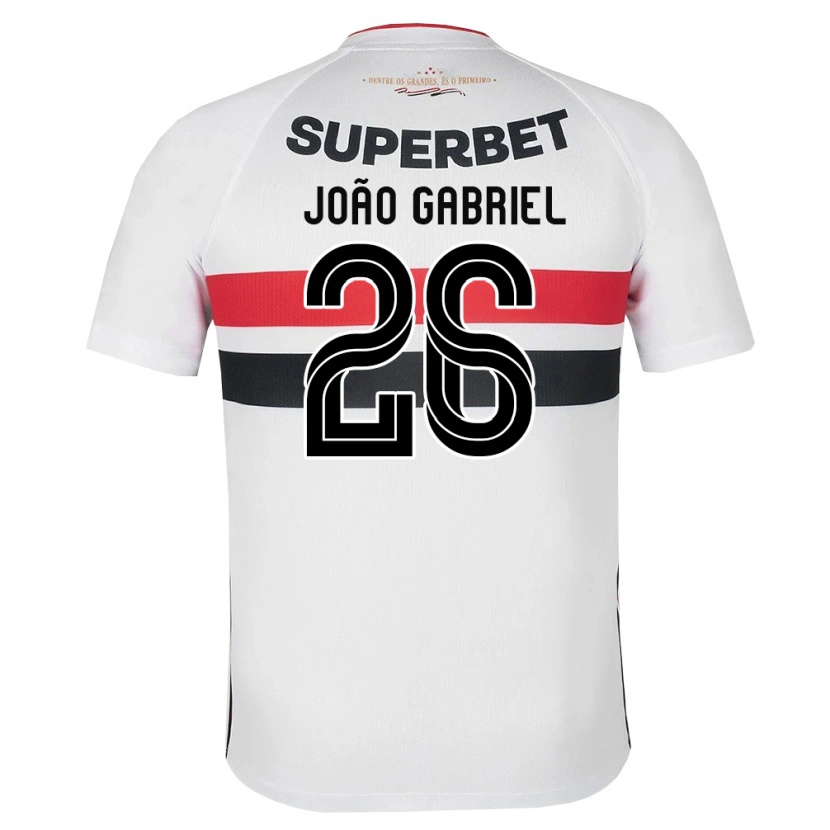 Danxen Kinder João Gabriel #26 Weiß Rot Schwarz Heimtrikot Trikot 2026/27 T-Shirt