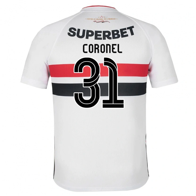 Danxen Kinder Carlos Coronel #31 Weiß Rot Schwarz Heimtrikot Trikot 2026/27 T-Shirt