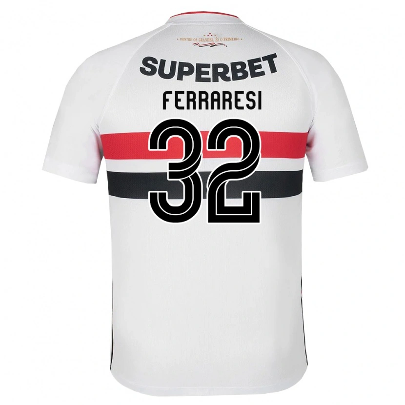 Danxen Kinder Nahuel Ferraresi #32 Weiß Rot Schwarz Heimtrikot Trikot 2026/27 T-Shirt