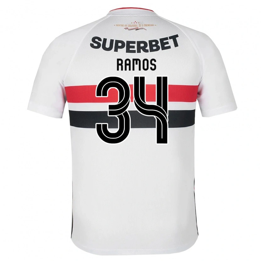 Danxen Kinder Raí Ramos #34 Weiß Rot Schwarz Heimtrikot Trikot 2026/27 T-Shirt