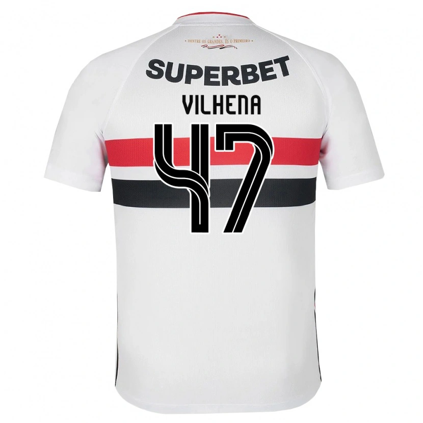 Danxen Kinder Pedro Vilhena #47 Weiß Rot Schwarz Heimtrikot Trikot 2026/27 T-Shirt