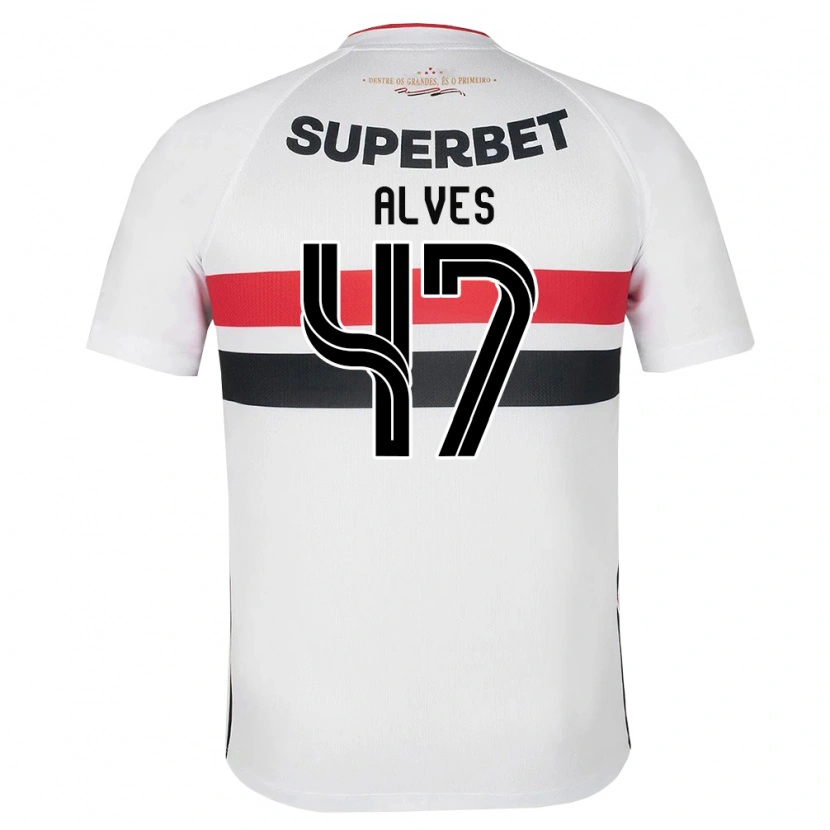 Danxen Kinder Matheus Alves #47 Weiß Rot Schwarz Heimtrikot Trikot 2026/27 T-Shirt