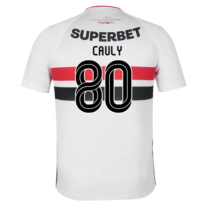 Danxen Kinder Cauly Oliveira Souza #80 Weiß Rot Schwarz Heimtrikot Trikot 2026/27 T-Shirt