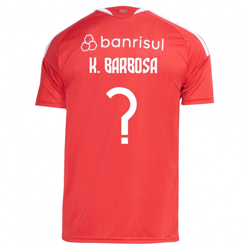 Danxen Kinder Kauã Barbosa #0 Rot Weiß Heimtrikot Trikot 2026/27 T-Shirt