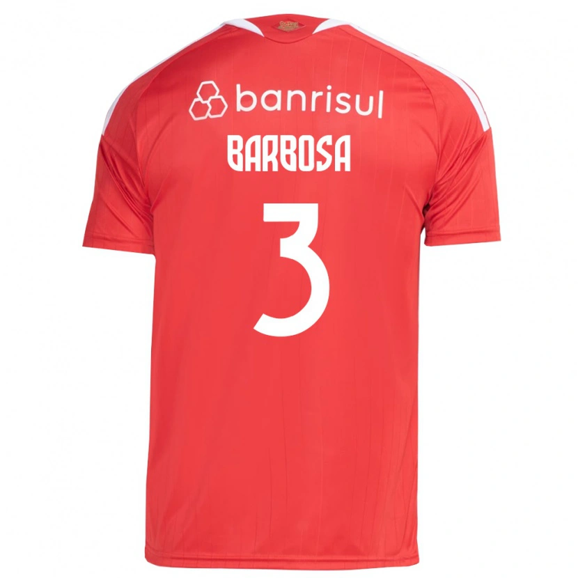 Danxen Kinder Mauricio Barbosa #3 Rot Weiß Heimtrikot Trikot 2026/27 T-Shirt