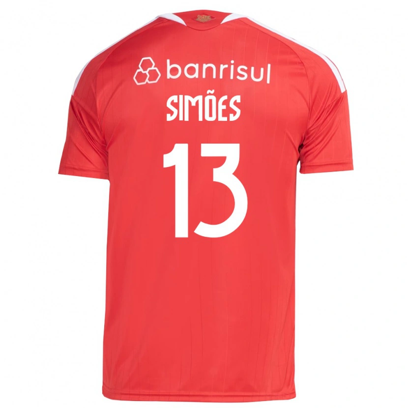Danxen Kinder Arthur Simões #13 Rot Weiß Heimtrikot Trikot 2026/27 T-Shirt