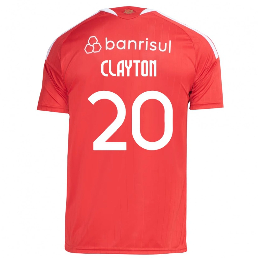 Danxen Kinder Clayton Sampaio Pereira #20 Rot Weiß Heimtrikot Trikot 2026/27 T-Shirt