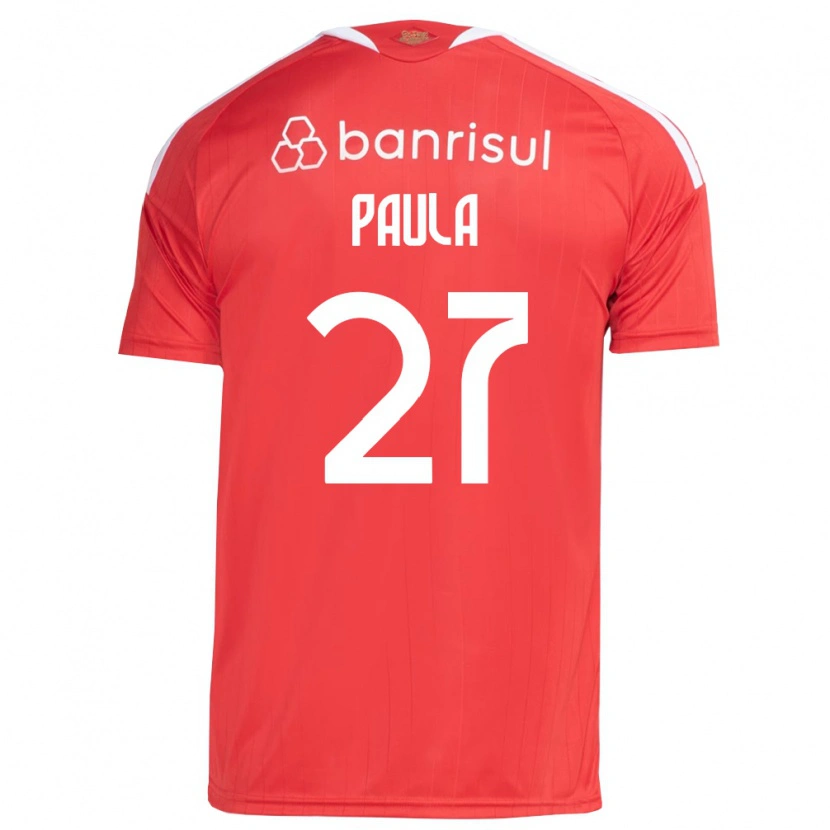 Danxen Kinder Paulinho Paula #27 Rot Weiß Heimtrikot Trikot 2026/27 T-Shirt