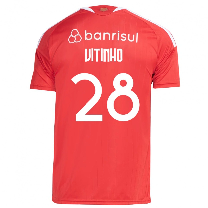 Danxen Kinder Vitinho #28 Rot Weiß Heimtrikot Trikot 2026/27 T-Shirt