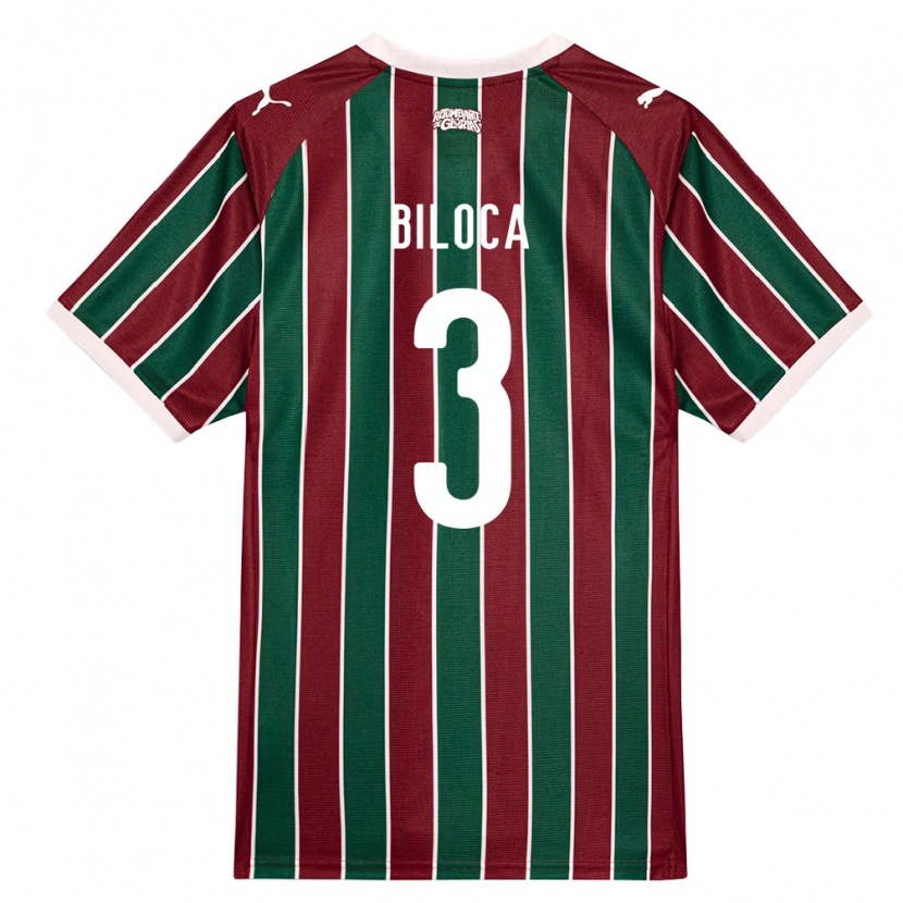 Danxen Kinder Gabriel Biloca #3 Grün Burgund Weiß Heimtrikot Trikot 2026/27 T-Shirt