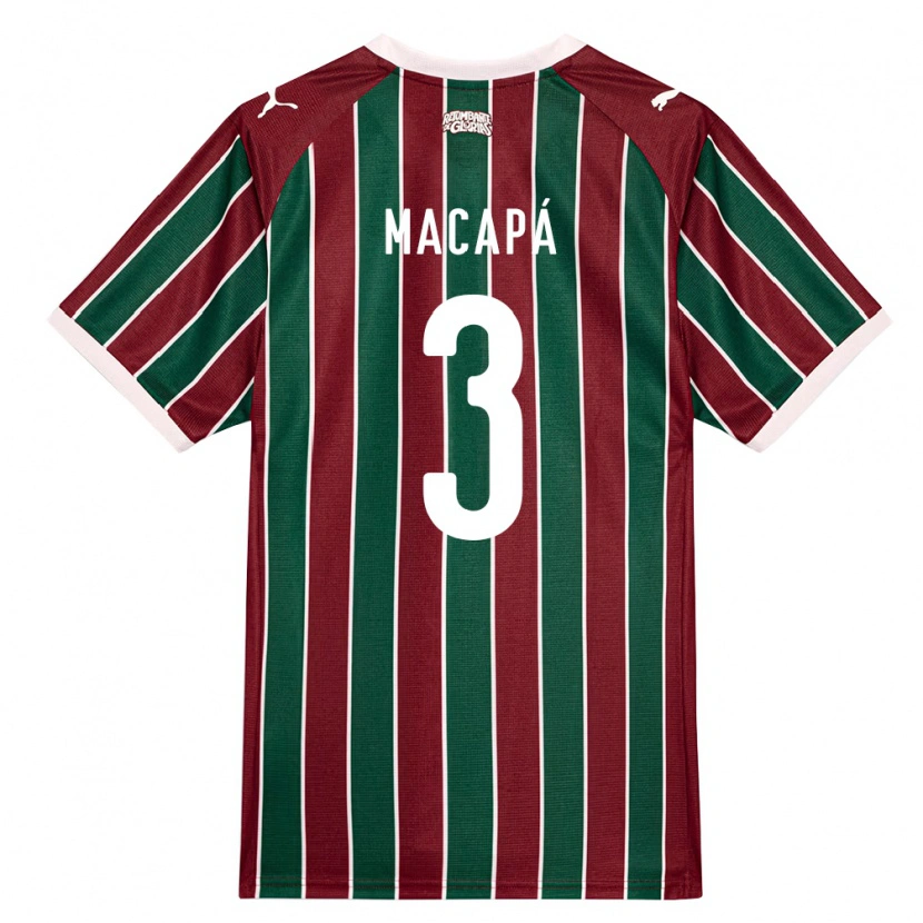 Danxen Kinder Gabriel Macapá #3 Grün Burgund Weiß Heimtrikot Trikot 2026/27 T-Shirt