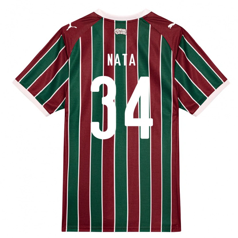 Danxen Kinder Wesley Natã #34 Grün Burgund Weiß Heimtrikot Trikot 2026/27 T-Shirt