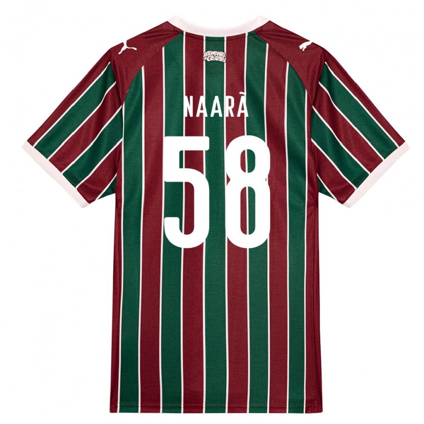 Danxen Kinder Naarã Lucas Teixeira Ferreira Dos Santos #58 Grün Burgund Weiß Heimtrikot Trikot 2026/27 T-Shirt