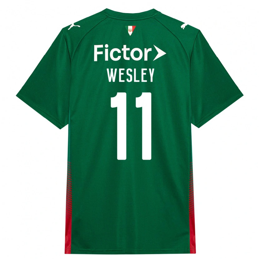 Danxen Kinder Wesley #11 Grün Rot Weiß Heimtrikot Trikot 2026/27 T-Shirt