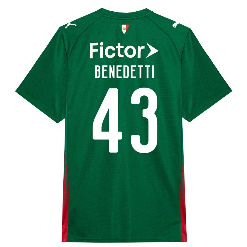 Danxen Kinder Luis Benedetti #43 Grün Rot Weiß Heimtrikot Trikot 2026/27 T-Shirt