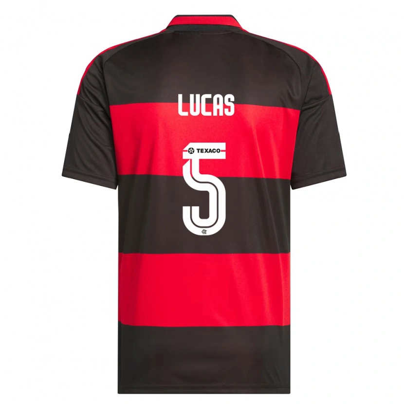 Danxen Kinder Rayan Lucas #5 Rot Schwarz Weiß Heimtrikot Trikot 2026/27 T-Shirt