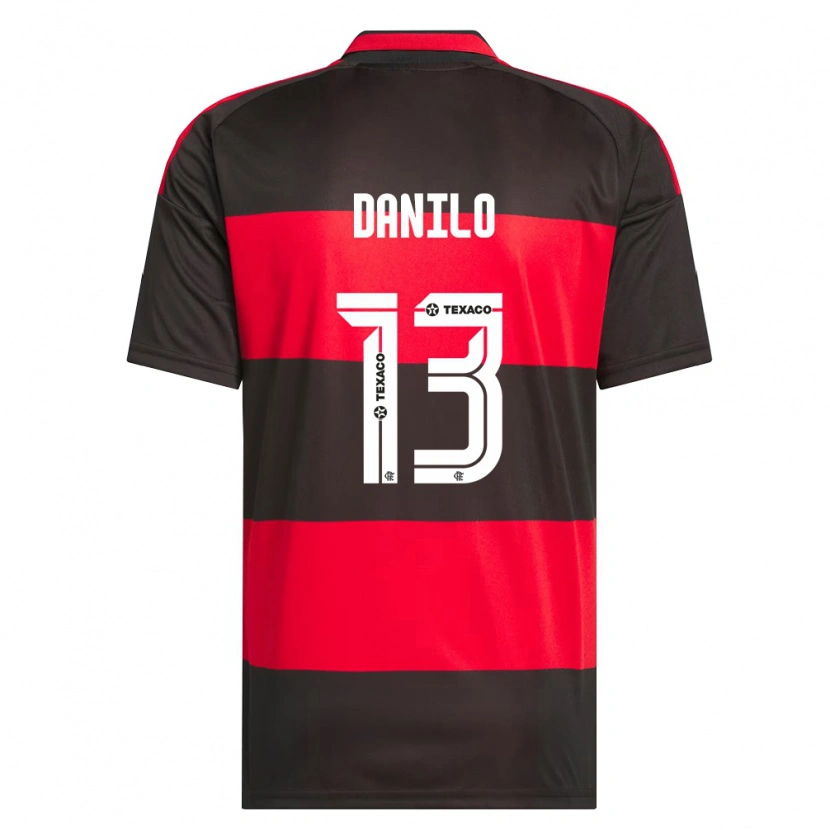 Danxen Kinder Danilo Luiz Da Silva #13 Rot Schwarz Weiß Heimtrikot Trikot 2026/27 T-Shirt