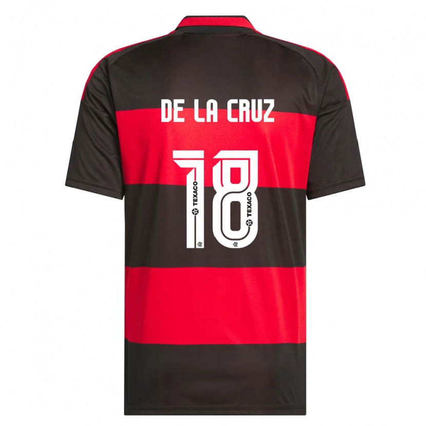 Danxen Kinder Nicolás De La Cruz #18 Rot Schwarz Weiß Heimtrikot Trikot 2026/27 T-Shirt