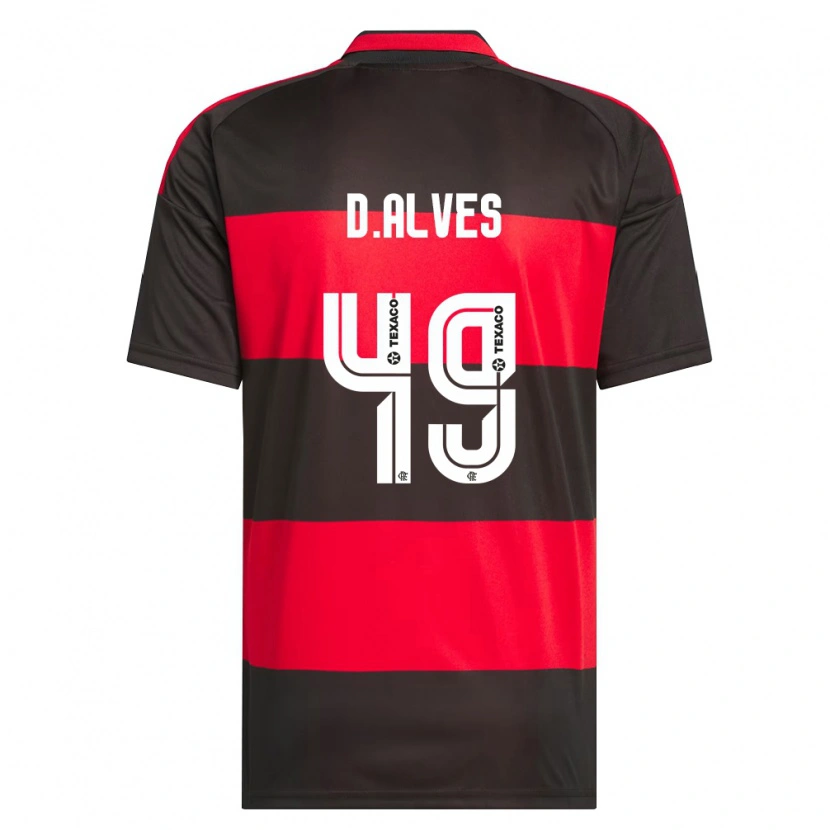 Danxen Kinder Dyogo Alves #49 Rot Schwarz Weiß Heimtrikot Trikot 2026/27 T-Shirt