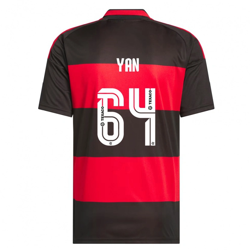Danxen Kinder Wallace Yan #64 Rot Schwarz Weiß Heimtrikot Trikot 2026/27 T-Shirt