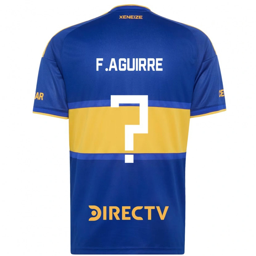 Danxen Kinder Federico Aguirre #0 Königsblau Gelb Heimtrikot Trikot 2026/27 T-Shirt