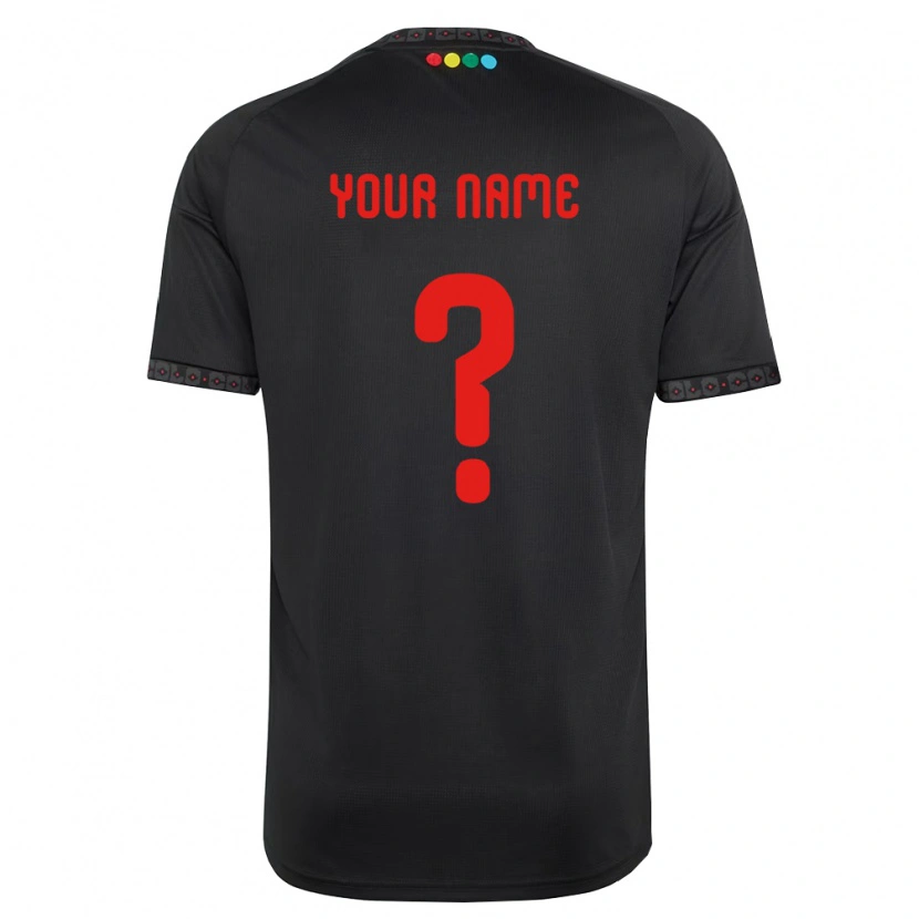 Danxen Kinder Ihren Namen #0 Schwarz Rot Auswärtstrikot Trikot 2026/27 T-Shirt
