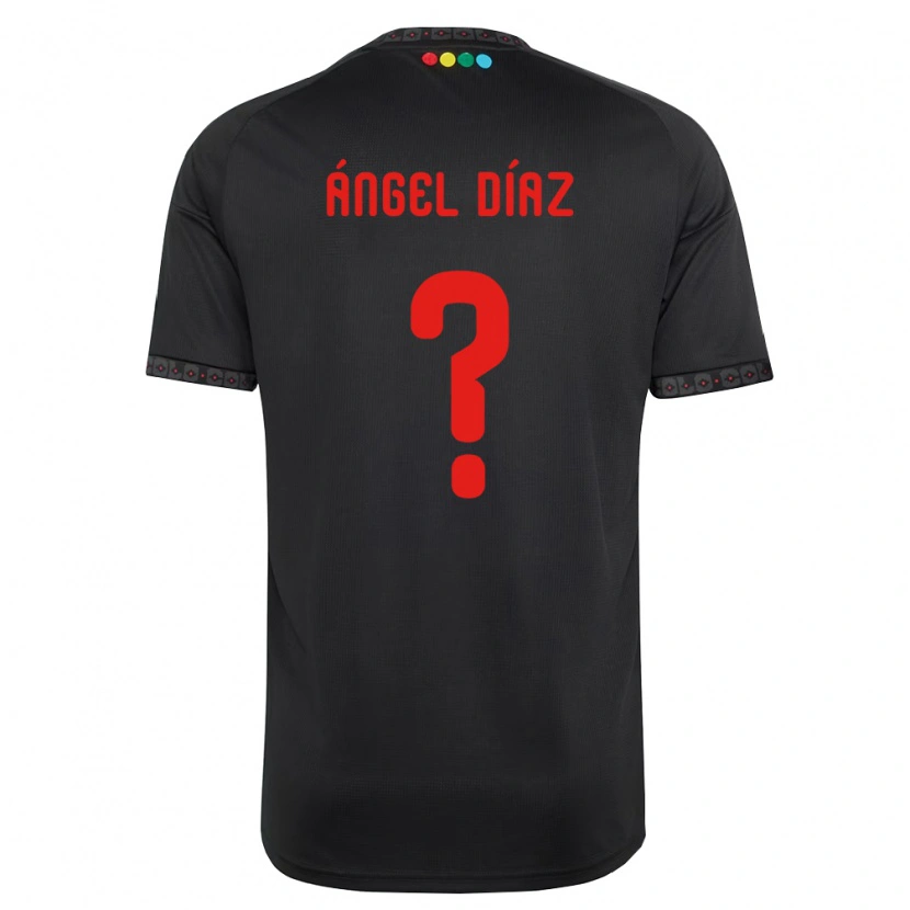Danxen Kinder Ángel Díaz #0 Schwarz Rot Auswärtstrikot Trikot 2026/27 T-Shirt