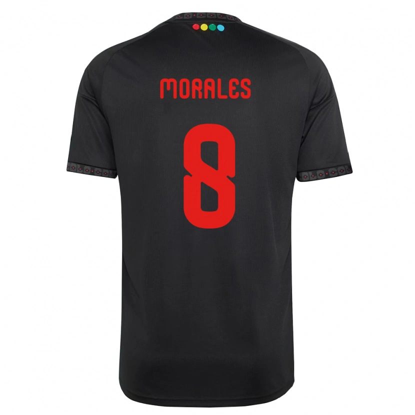 Danxen Kinder Cristopher Morales #8 Schwarz Rot Auswärtstrikot Trikot 2026/27 T-Shirt