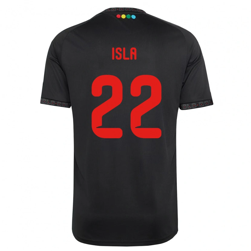 Danxen Kinder Mauricio Isla #22 Schwarz Rot Auswärtstrikot Trikot 2026/27 T-Shirt
