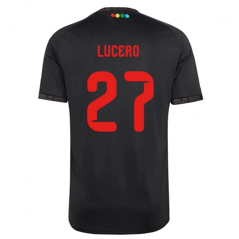Danxen Kinder Valentina Lucero #27 Schwarz Rot Auswärtstrikot Trikot 2026/27 T-Shirt