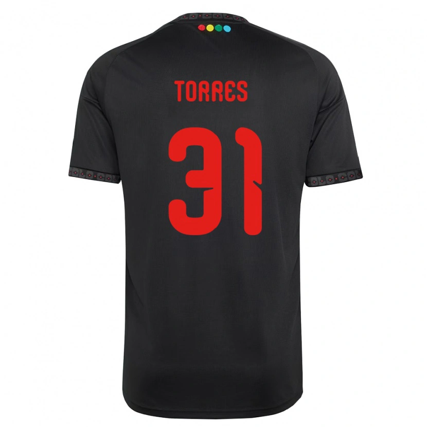 Danxen Kinder Bruno Torres #31 Schwarz Rot Auswärtstrikot Trikot 2026/27 T-Shirt