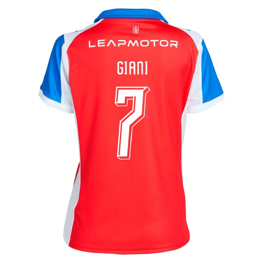 Danxen Kinder Justo Giani #7 Rot Blau Auswärtstrikot Trikot 2026/27 T-Shirt