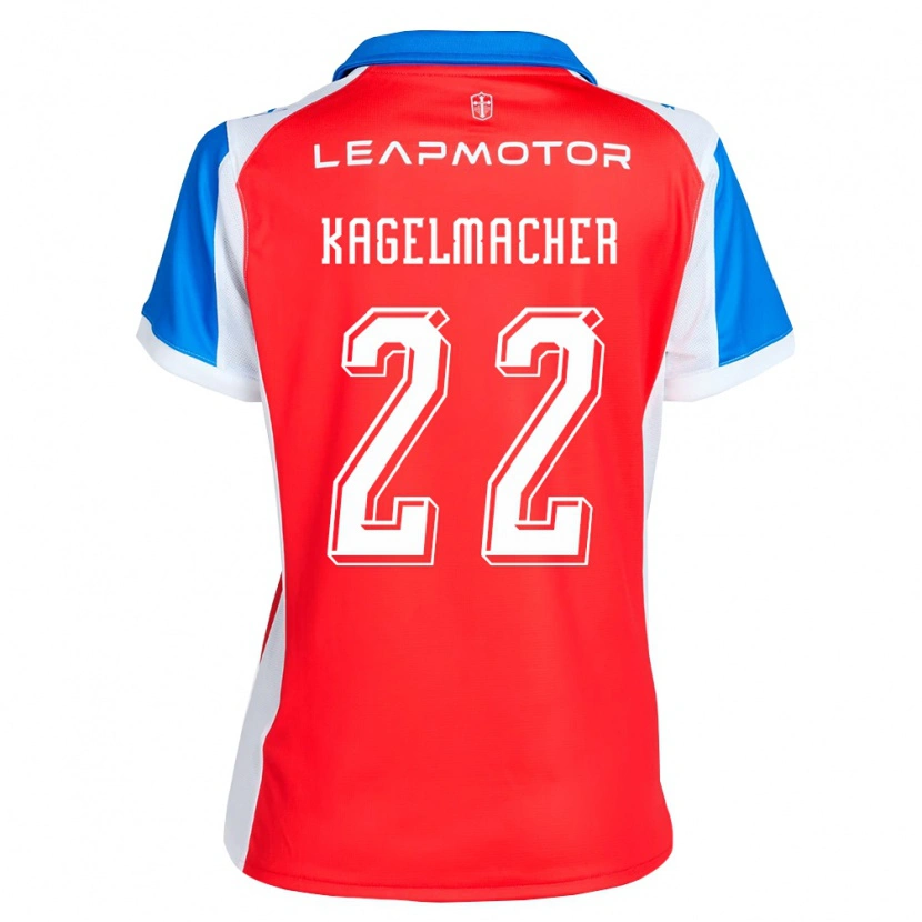 Danxen Kinder Gary Kagelmacher #22 Rot Blau Auswärtstrikot Trikot 2026/27 T-Shirt