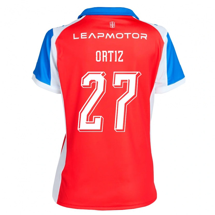 Danxen Kinder Jorge Ortiz #27 Rot Blau Auswärtstrikot Trikot 2026/27 T-Shirt