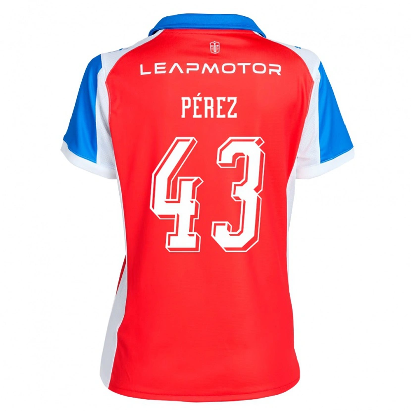 Danxen Kinder Amaro Pérez #43 Rot Blau Auswärtstrikot Trikot 2026/27 T-Shirt