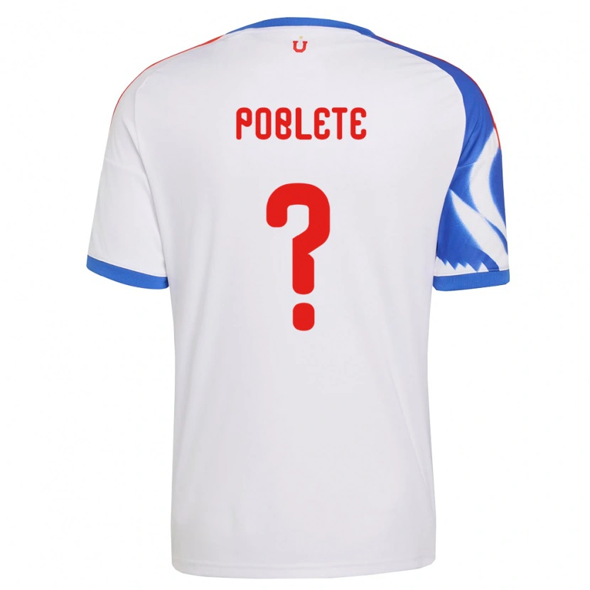Danxen Kinder José Poblete #0 Weiß Marineblau Auswärtstrikot Trikot 2026/27 T-Shirt