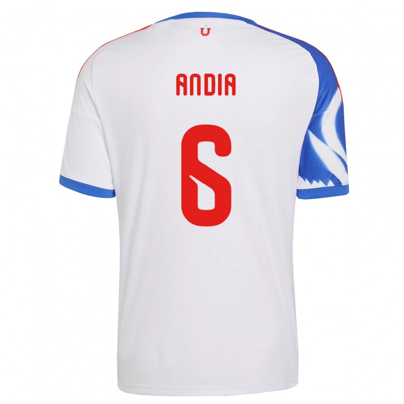 Danxen Kinder Yonathan Andía #6 Weiß Marineblau Auswärtstrikot Trikot 2026/27 T-Shirt
