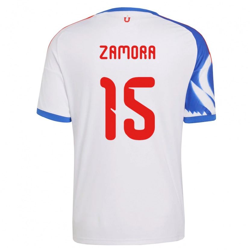 Danxen Kinder Daniela Zamora #15 Weiß Marineblau Auswärtstrikot Trikot 2026/27 T-Shirt