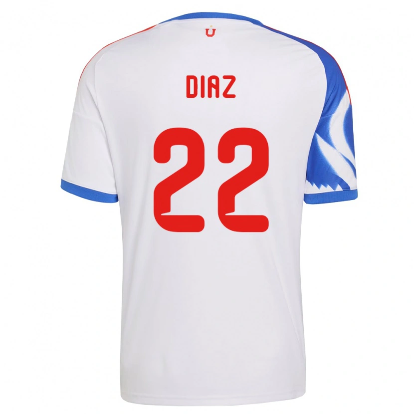 Danxen Kinder Valentina Díaz #22 Weiß Marineblau Auswärtstrikot Trikot 2026/27 T-Shirt