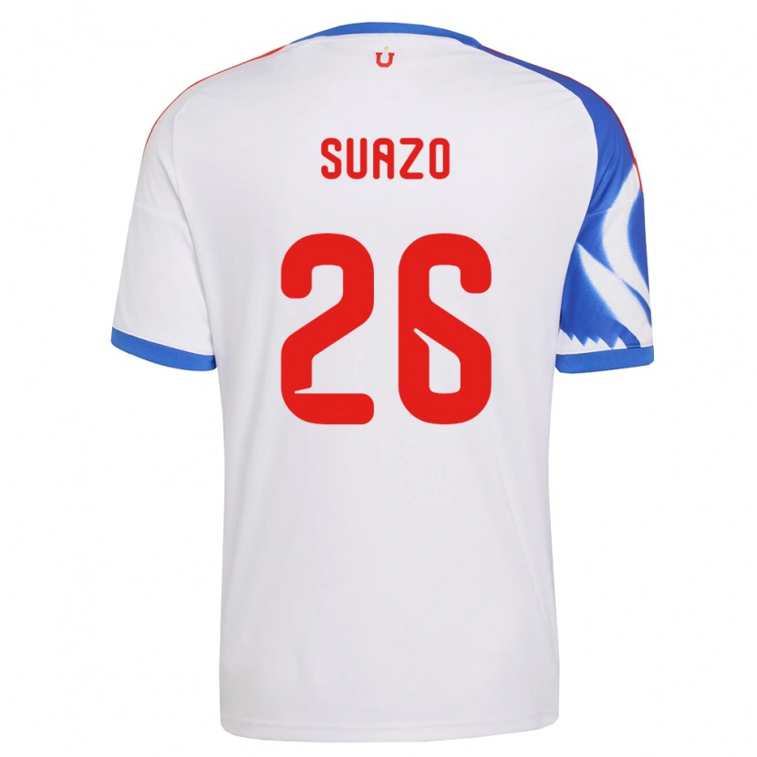 Danxen Kinder Gretzel Suazo #26 Weiß Marineblau Auswärtstrikot Trikot 2026/27 T-Shirt