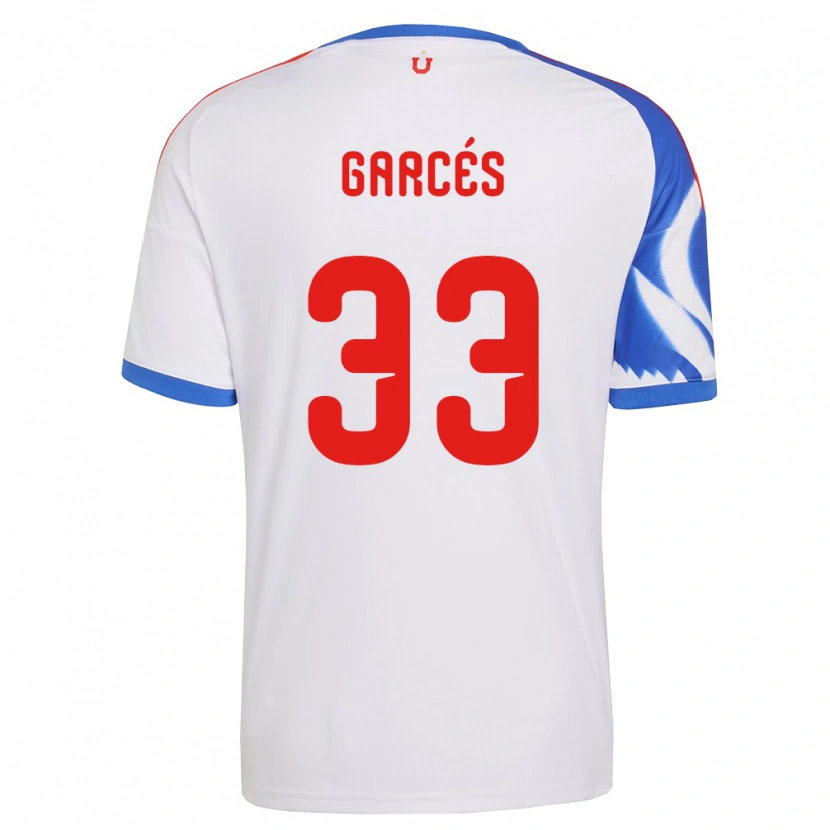 Danxen Kinder Simón Garcés #33 Weiß Marineblau Auswärtstrikot Trikot 2026/27 T-Shirt