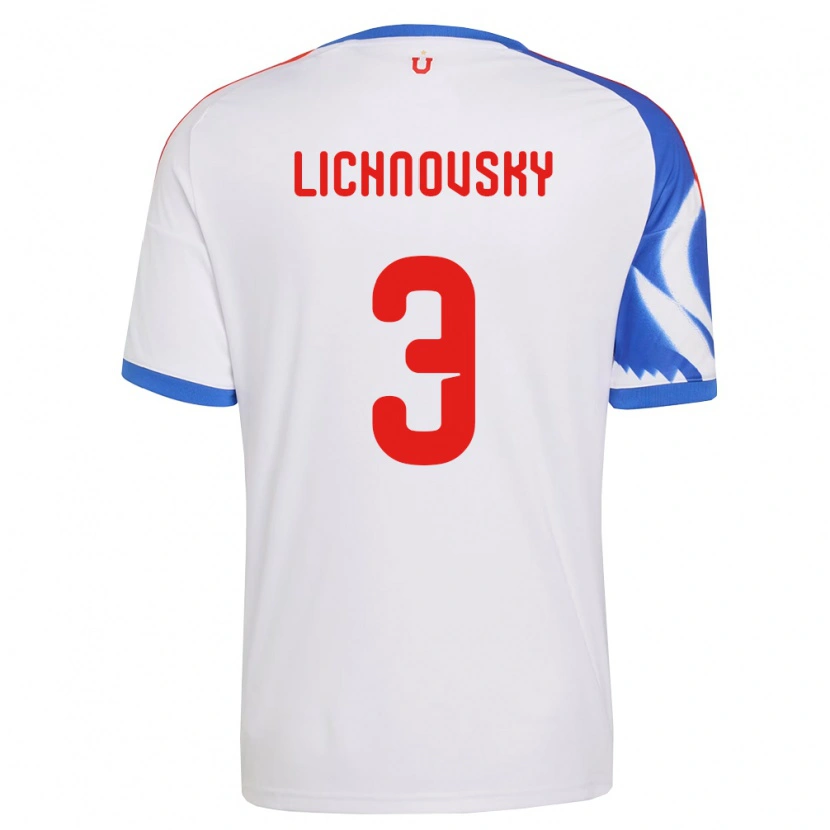 Danxen Kinder Igor Lichnovsky #3 Weiß Marineblau Auswärtstrikot Trikot 2026/27 T-Shirt