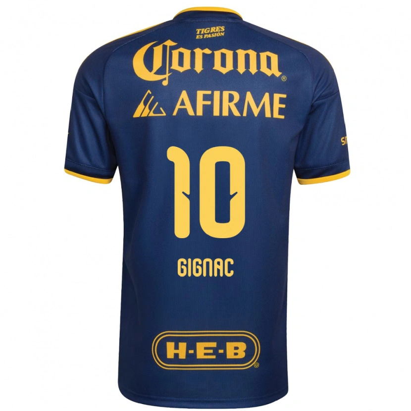 Danxen Kinder Andre-Pierre Gignac #10 Königsblau Gelb Auswärtstrikot Trikot 2026/27 T-Shirt