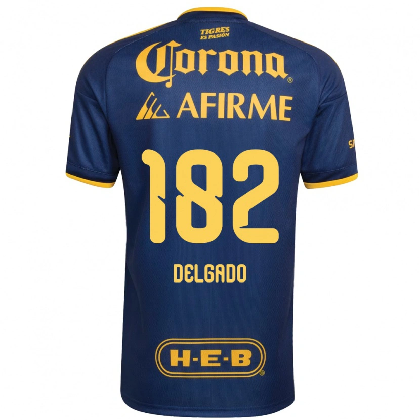 Danxen Kinder Arturo Delgado #182 Königsblau Gelb Auswärtstrikot Trikot 2026/27 T-Shirt