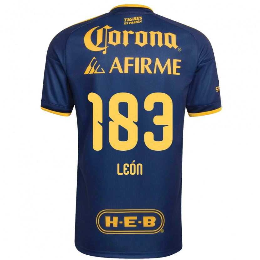 Danxen Kinder Gabriel León #183 Königsblau Gelb Auswärtstrikot Trikot 2026/27 T-Shirt